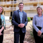 John Carey with Kath Snell John Carey with Kath Snell at the Stirling Towers site located in Highgate.